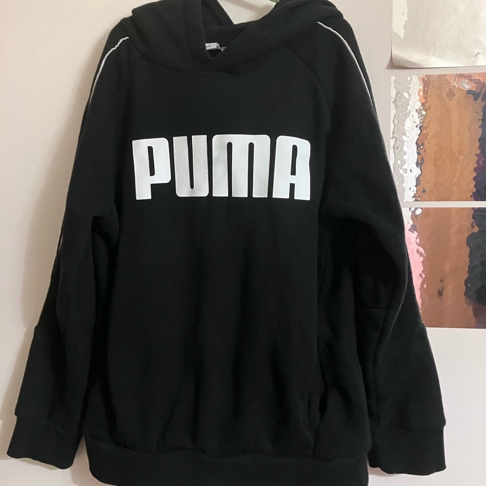 PUMA Kids Black Hoodie Sweater